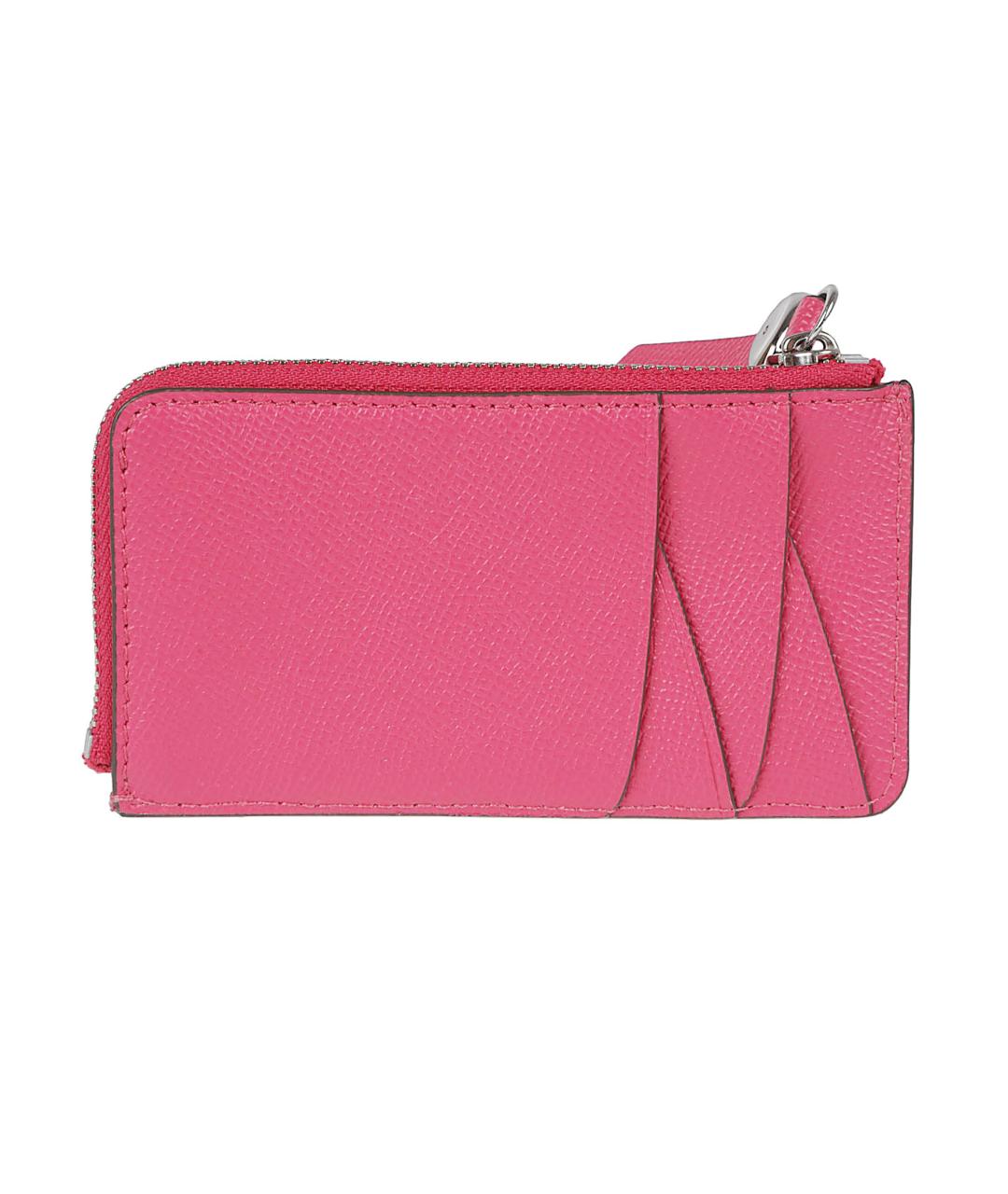 TORY BURCH Розовый кожаный кошелек, фото 2