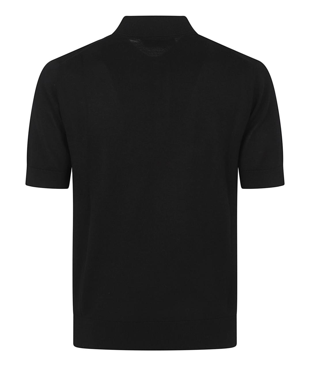 DOLCE&GABBANA Черное поло с коротким рукавом, фото 3