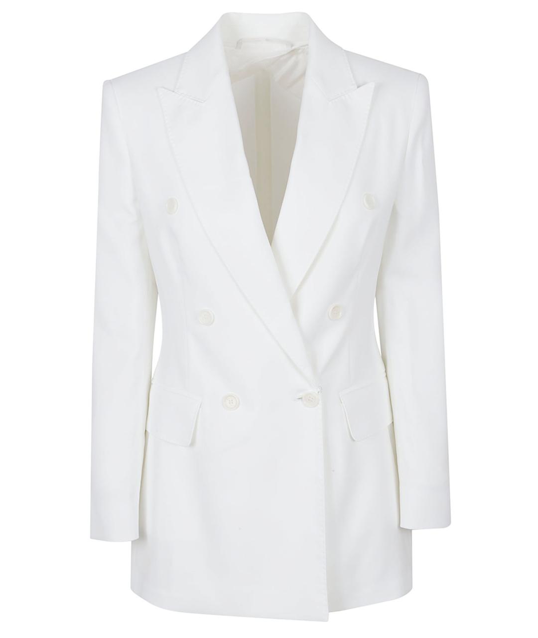 MAX MARA Белый хлопковый жакет/пиджак, фото 1