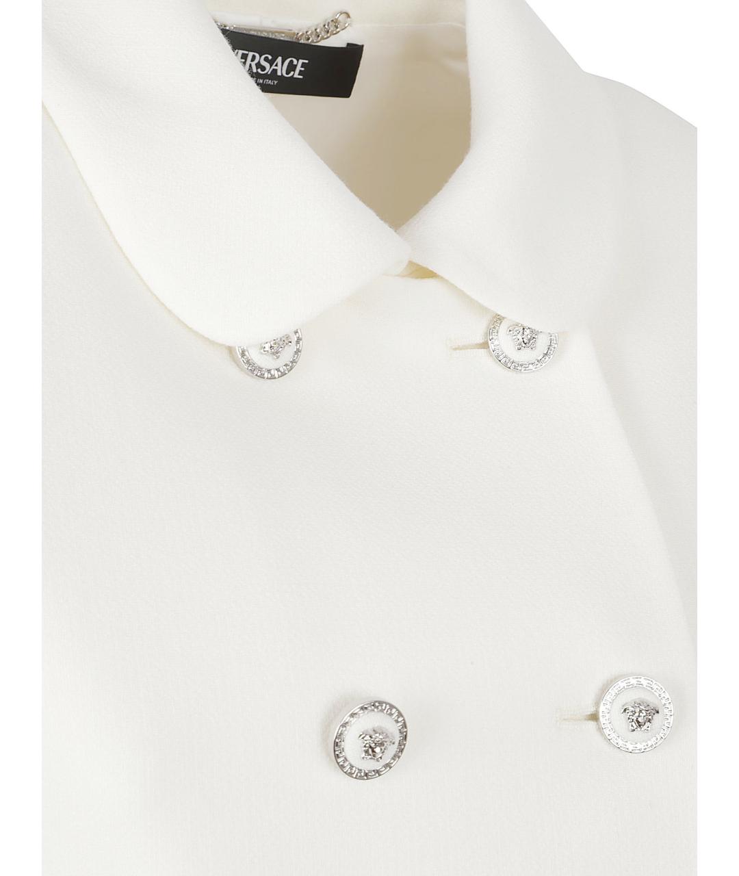 VERSACE Белый шерстяной жакет/пиджак, фото 2