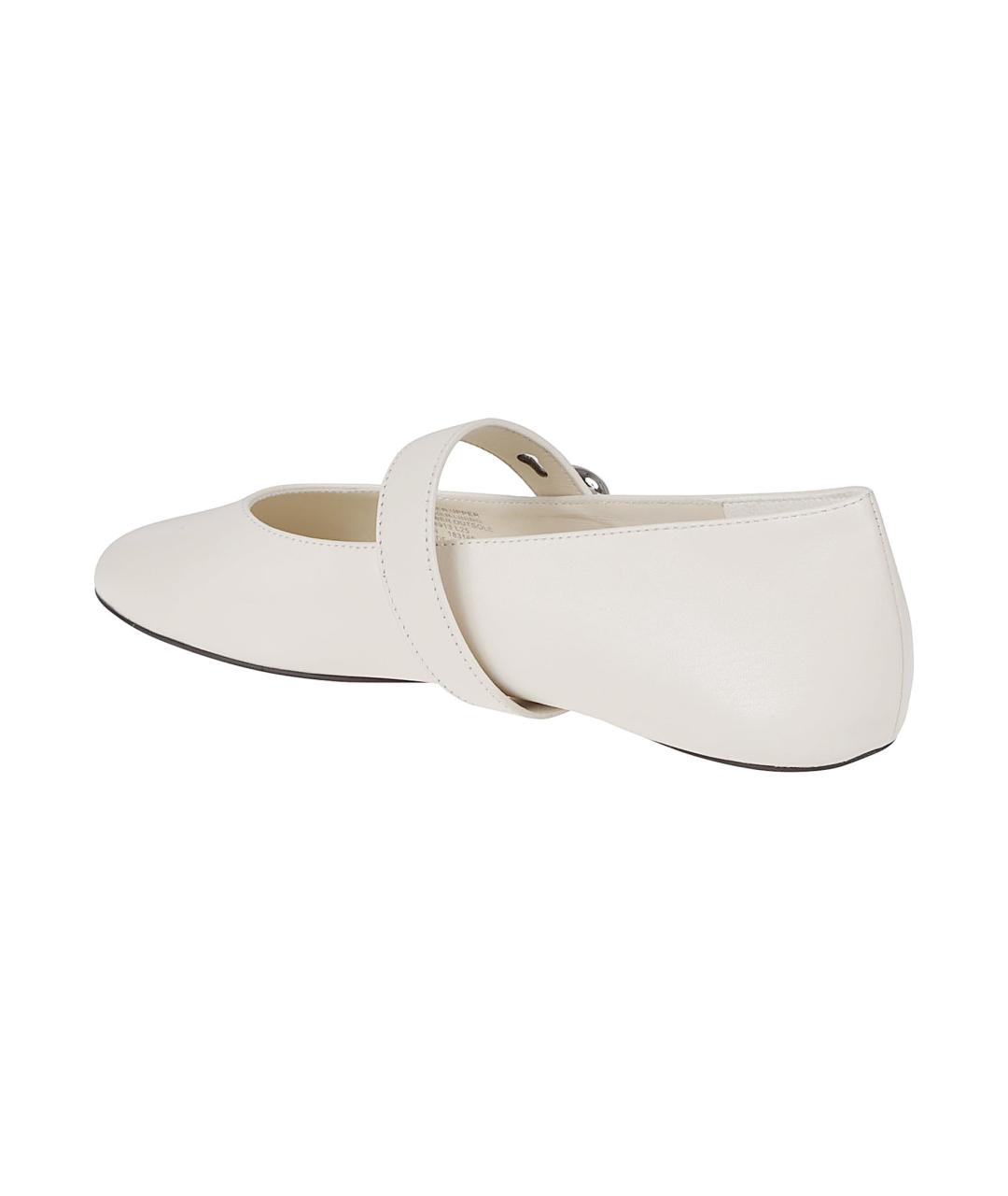 TORY BURCH Белые кожаные балетки, фото 3