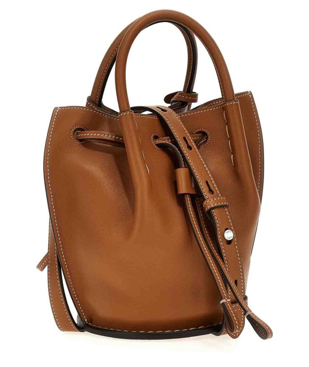 TOD'S Коричневая кожаная сумка тоут, фото 2