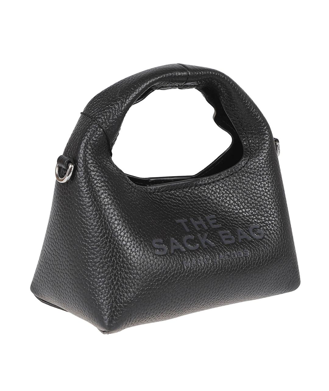 MARC JACOBS Черная кожаная сумка с короткими ручками, фото 3