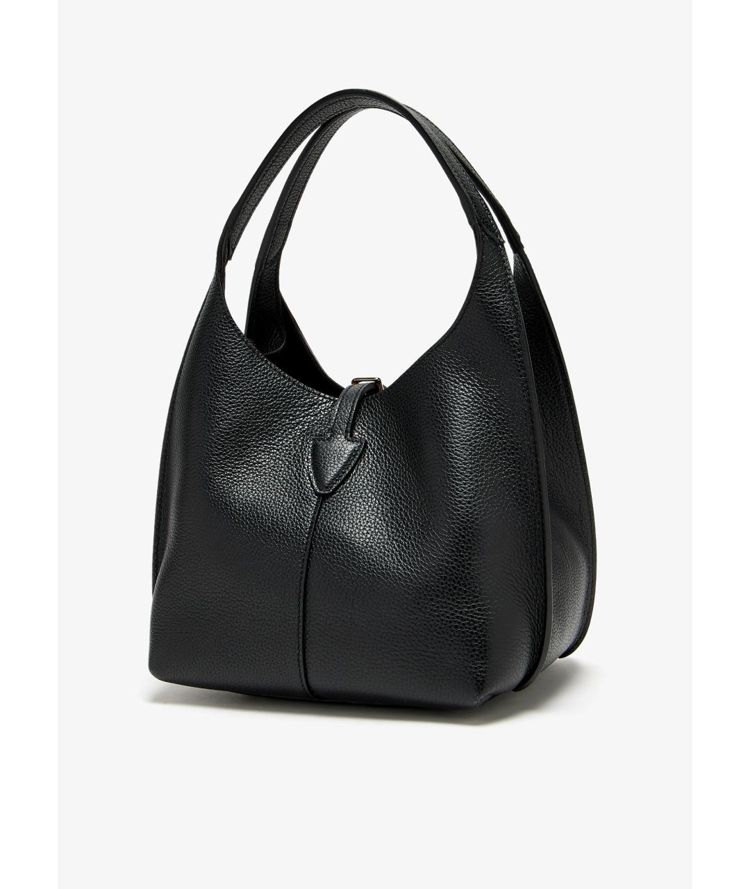 TOD'S Черная кожаная сумка тоут, фото 3