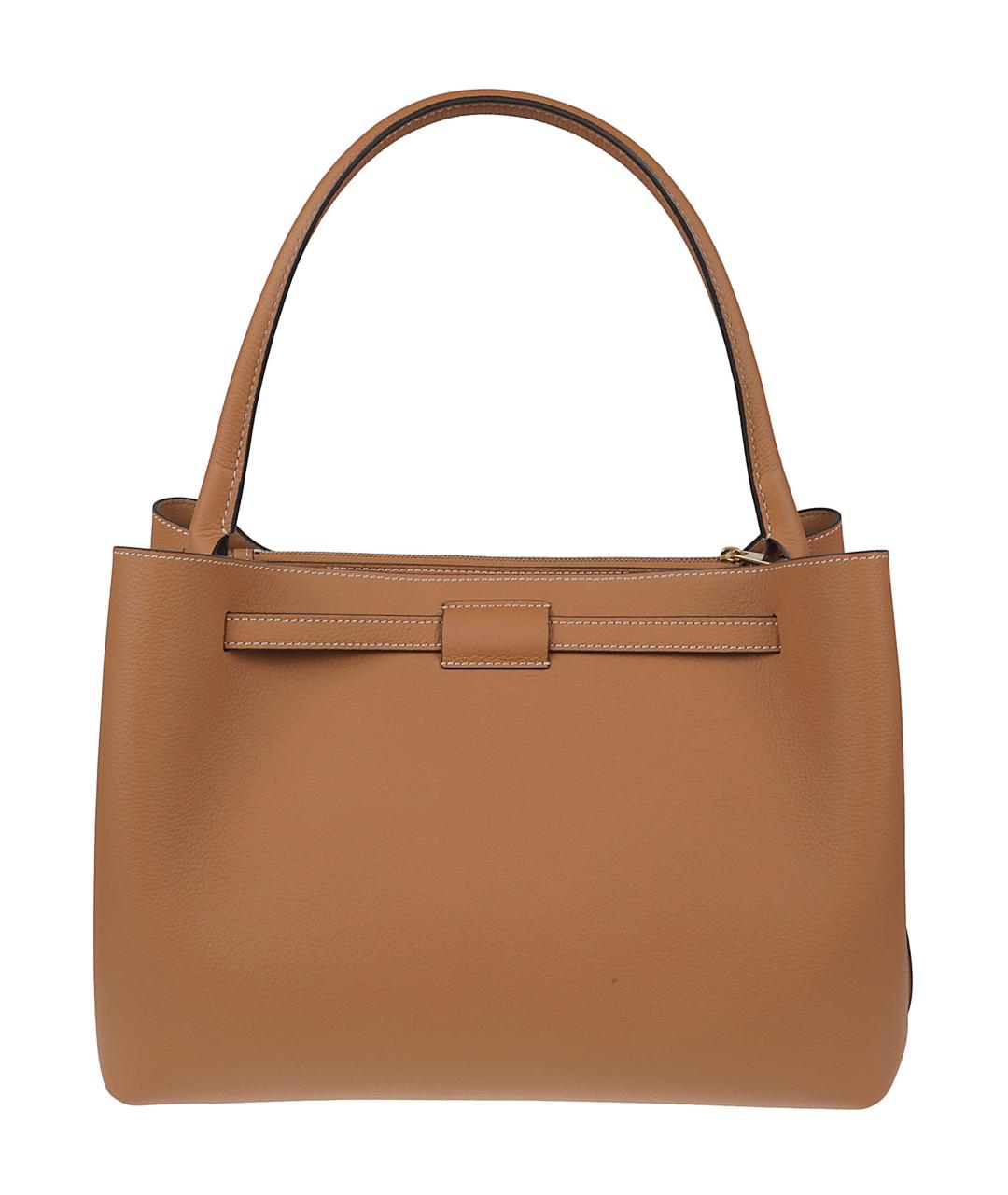 TOD'S Бежевая кожаная сумка тоут, фото 2