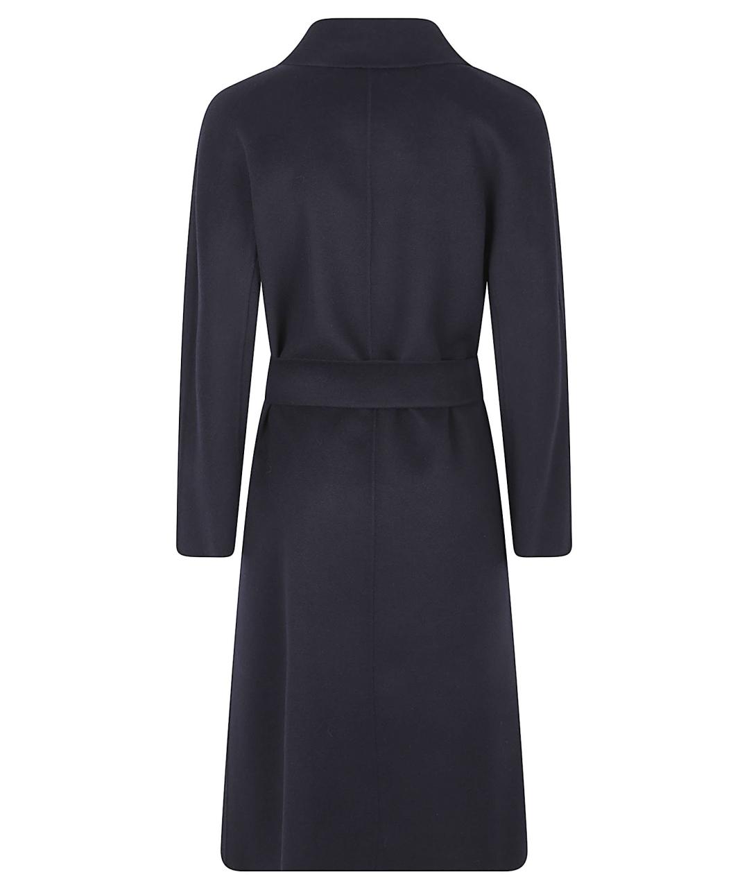 MAX MARA STUDIO Темно-синее шерстяное пальто, фото 3