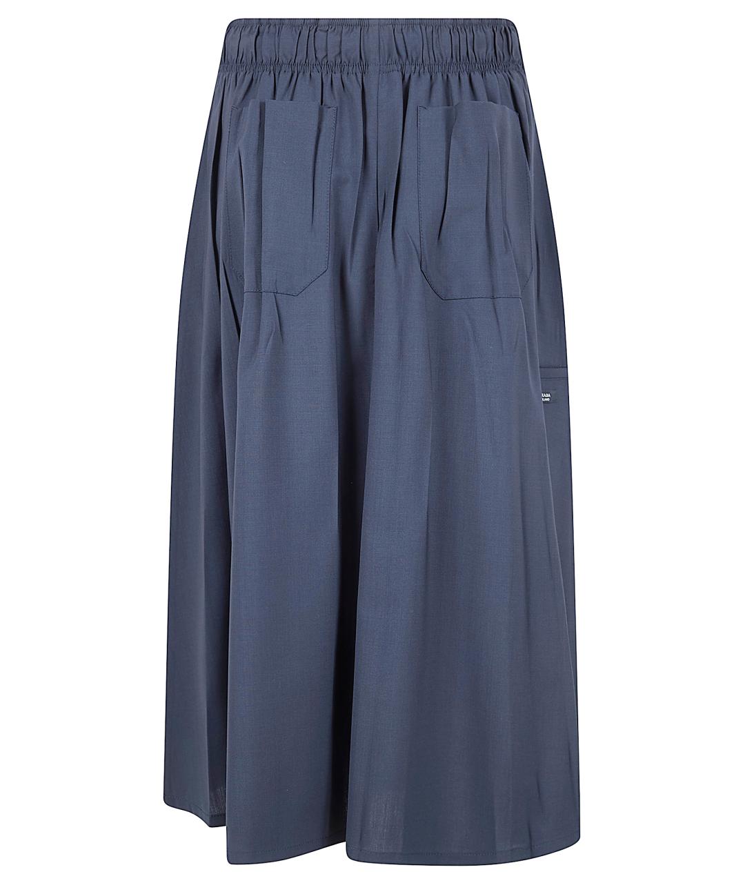 PRADA Синяя шерстяная юбка миди, фото 2