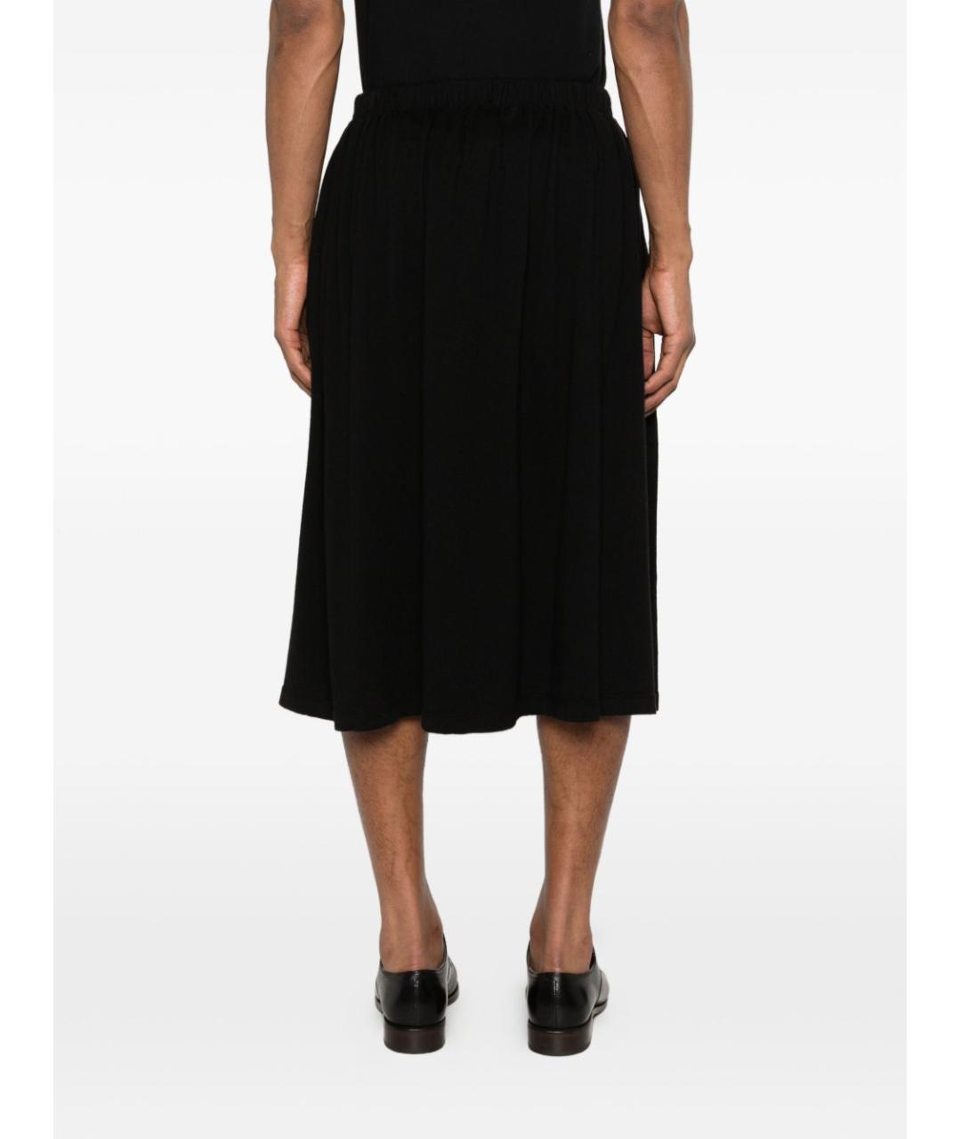 EXTREME CASHMERE Черная хлопковая юбка миди, фото 3