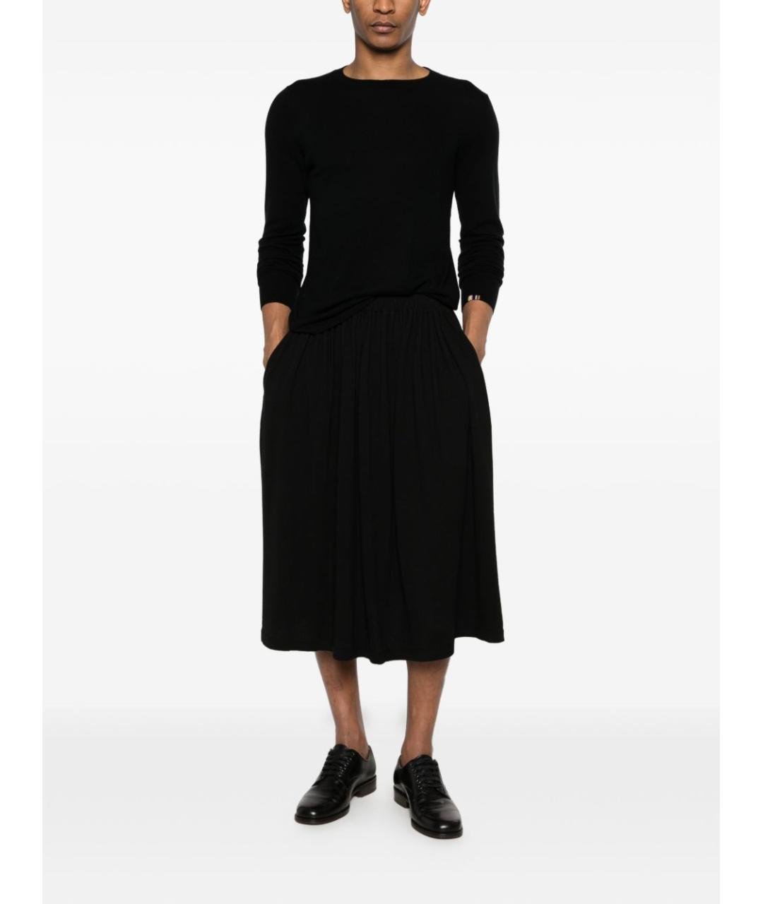EXTREME CASHMERE Черная хлопковая юбка миди, фото 4