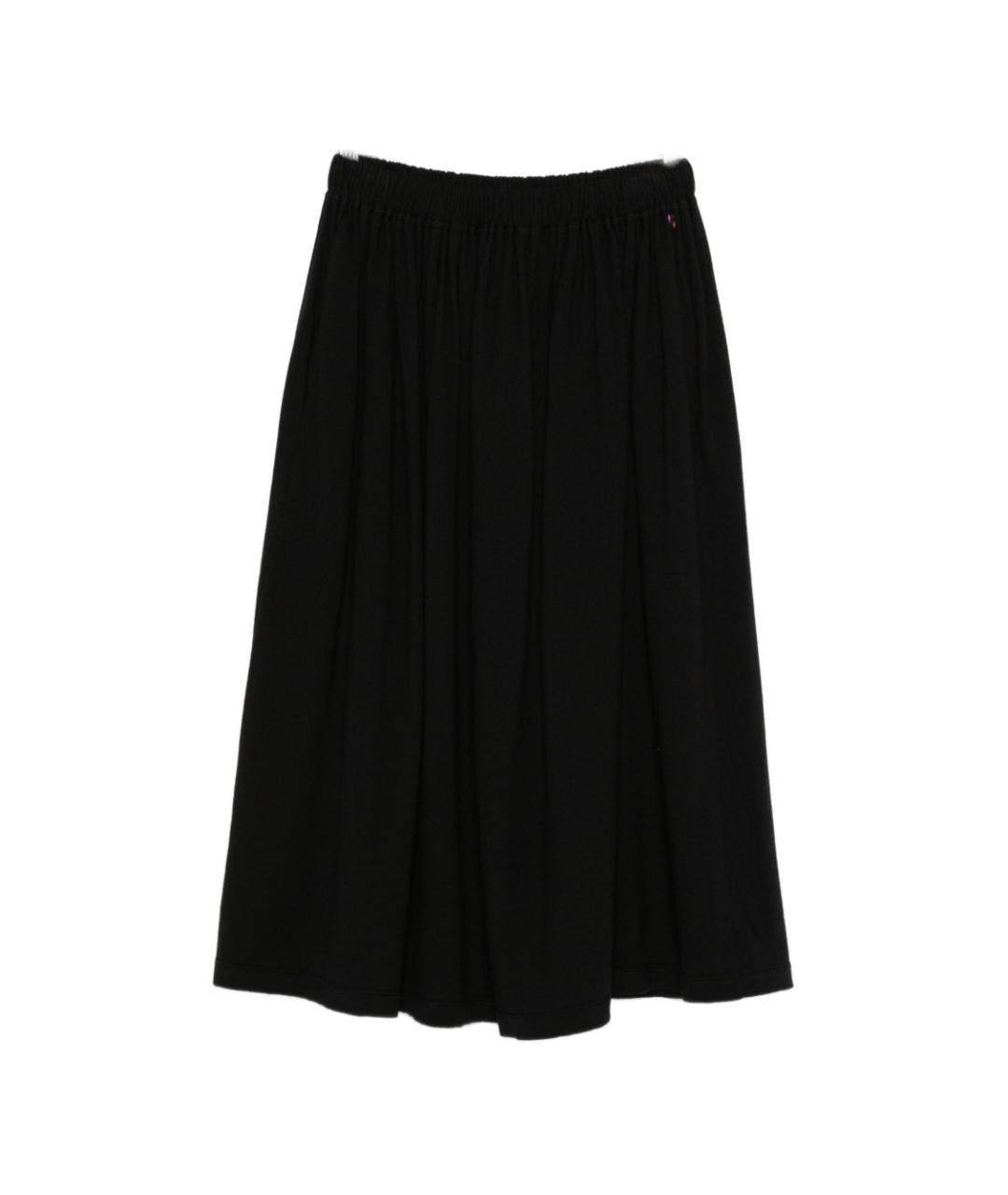 EXTREME CASHMERE Черная хлопковая юбка миди, фото 1
