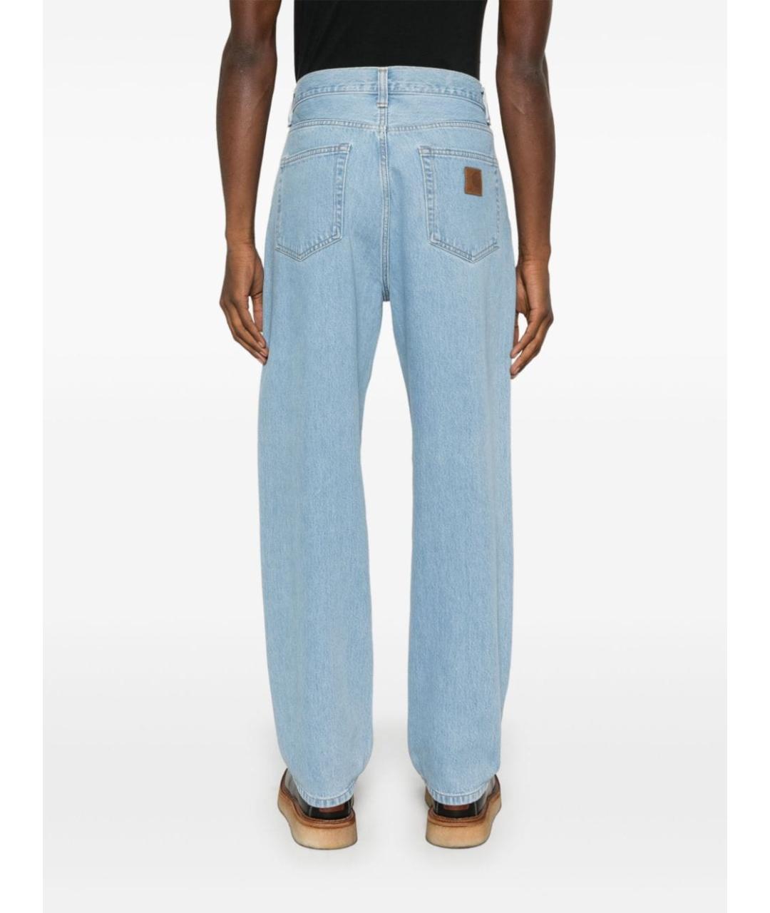 CARHARTT WIP Голубые хлопковые прямые джинсы, фото 5