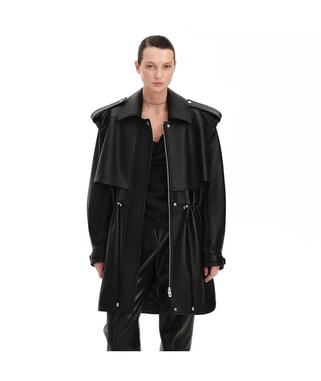 BATS Черная кожаная парка, фото 5