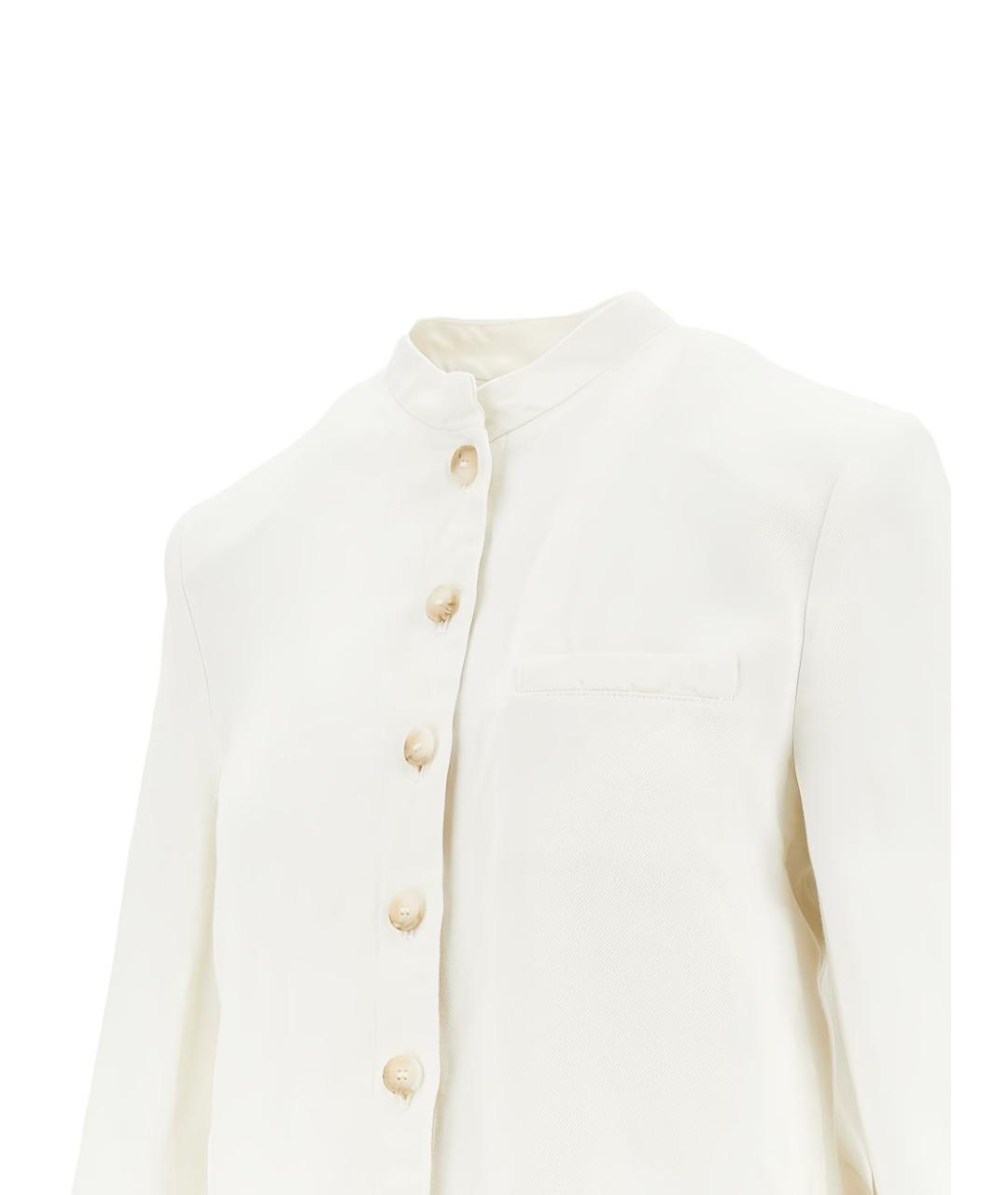 EMPORIO ARMANI Бежевая льняная куртка, фото 2