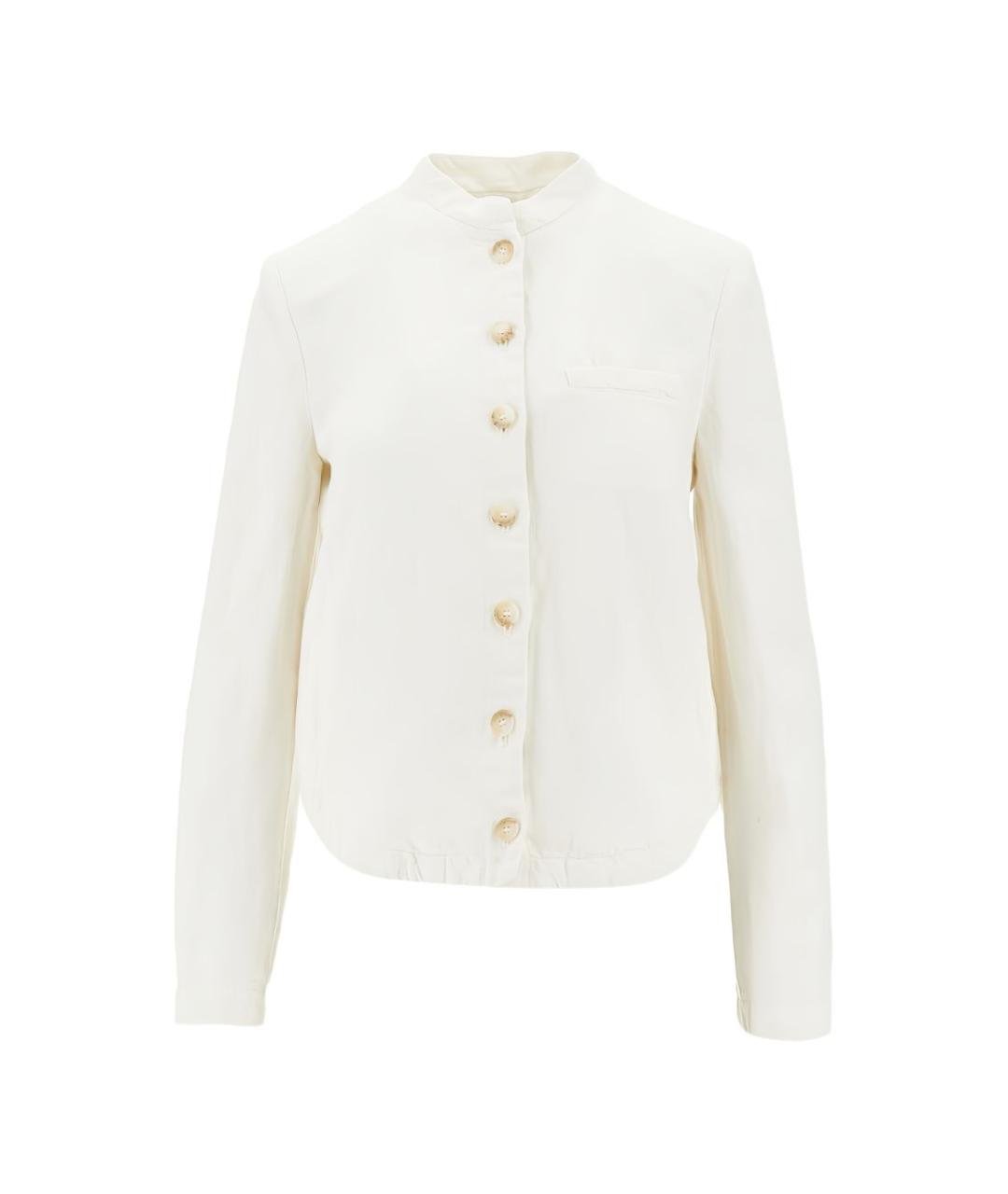 EMPORIO ARMANI Бежевая льняная куртка, фото 3