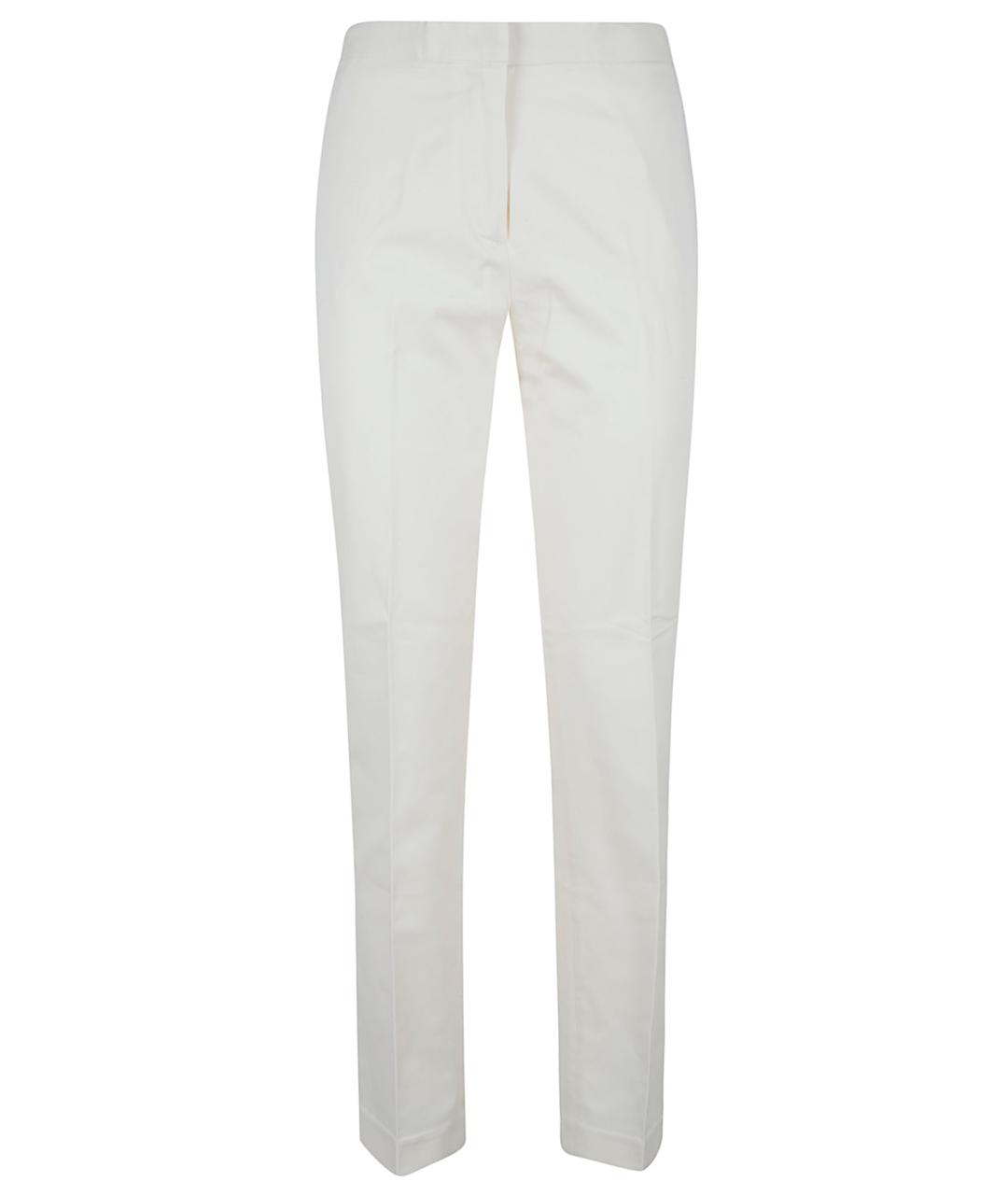 FABIANA FILIPPI Белые хлопковые прямые брюки, фото 1