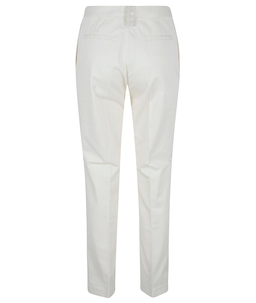 FABIANA FILIPPI Белые хлопковые прямые брюки, фото 2