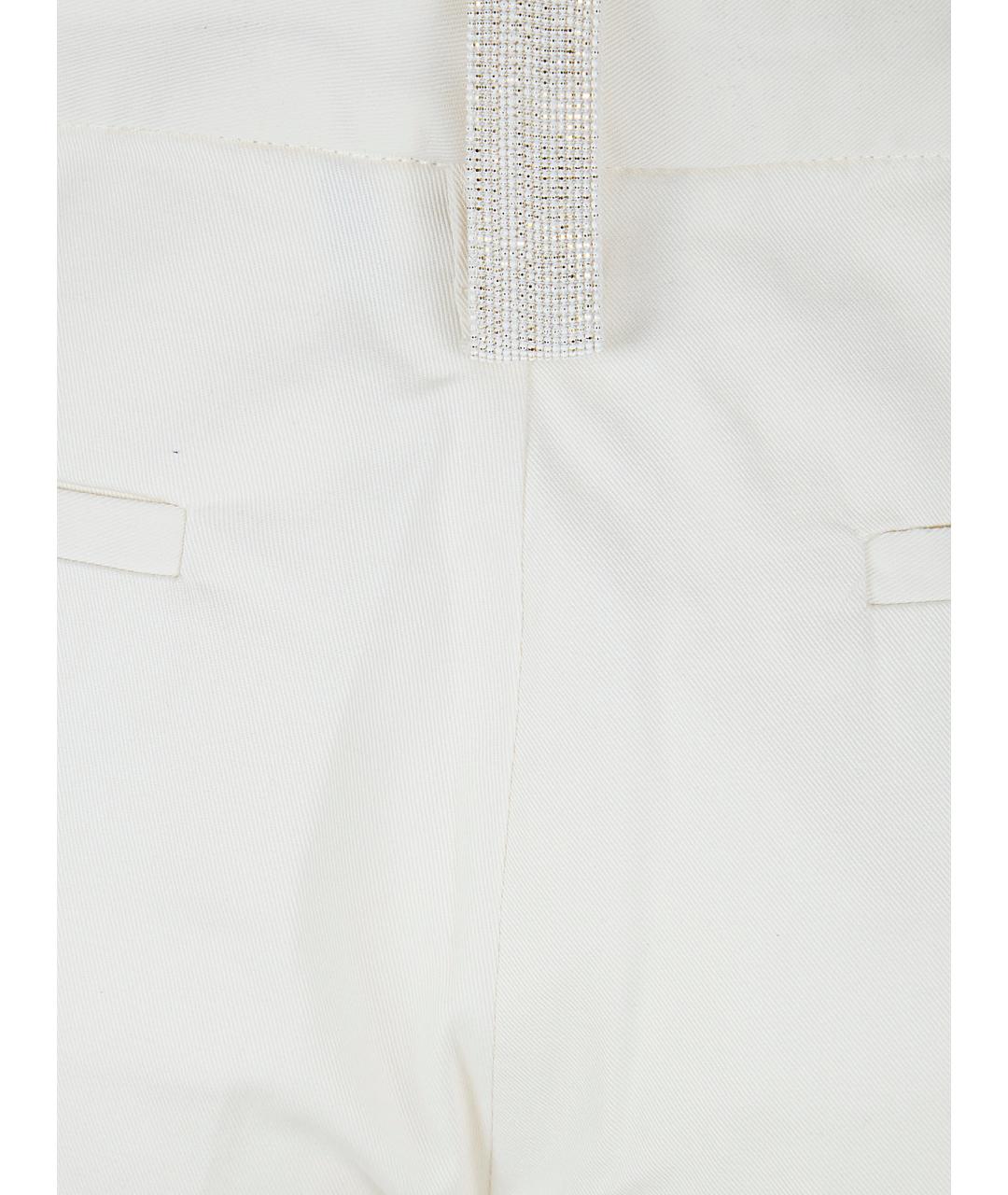 FABIANA FILIPPI Белые хлопковые прямые брюки, фото 3