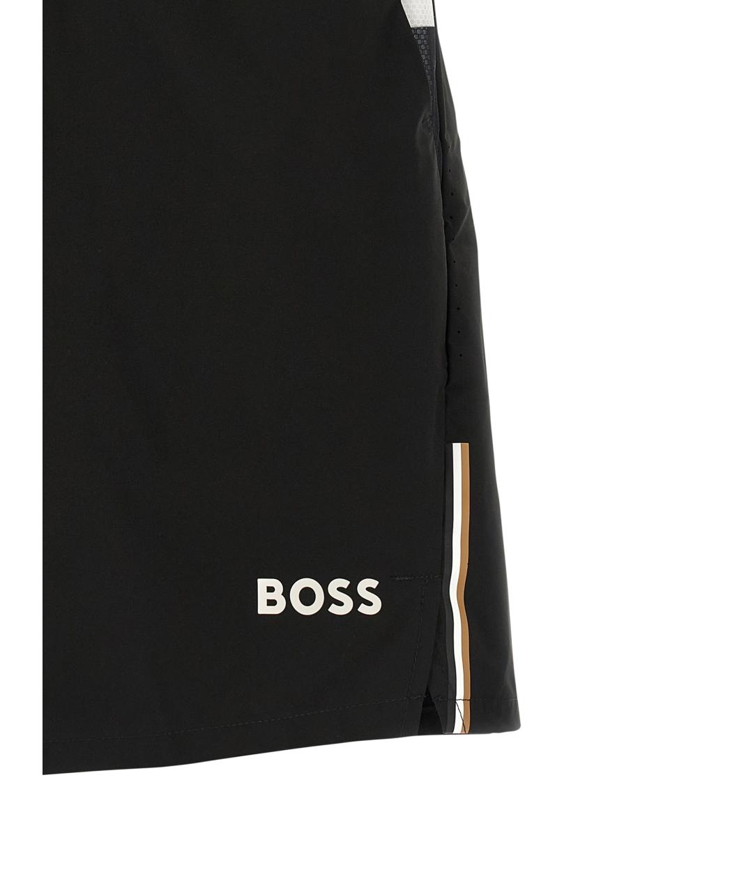 HUGO BOSS Черные хлопко-эластановые шорты, фото 5