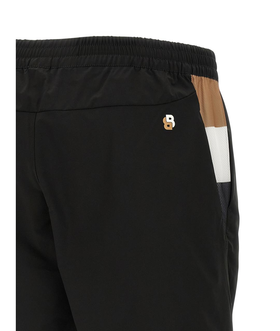 HUGO BOSS Черные хлопко-эластановые шорты, фото 4