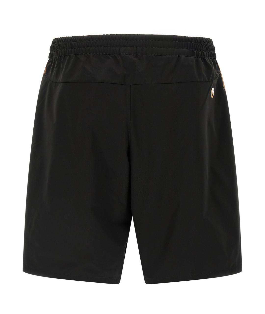 HUGO BOSS Черные хлопко-эластановые шорты, фото 2