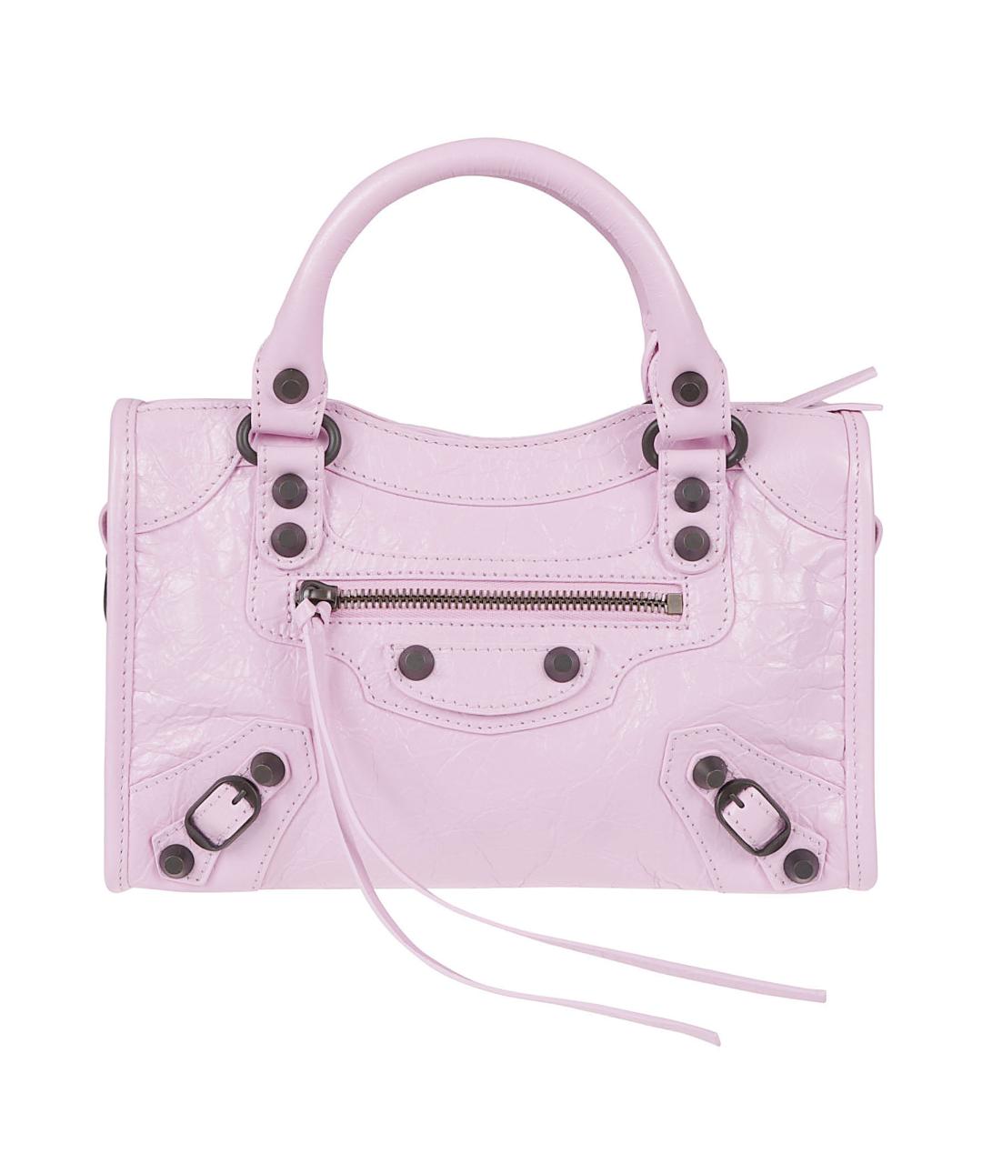 BALENCIAGA Розовая кожаная сумка тоут, фото 1