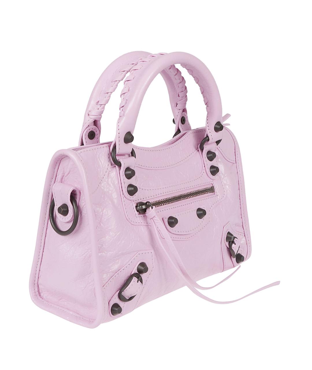 BALENCIAGA Розовая кожаная сумка тоут, фото 3