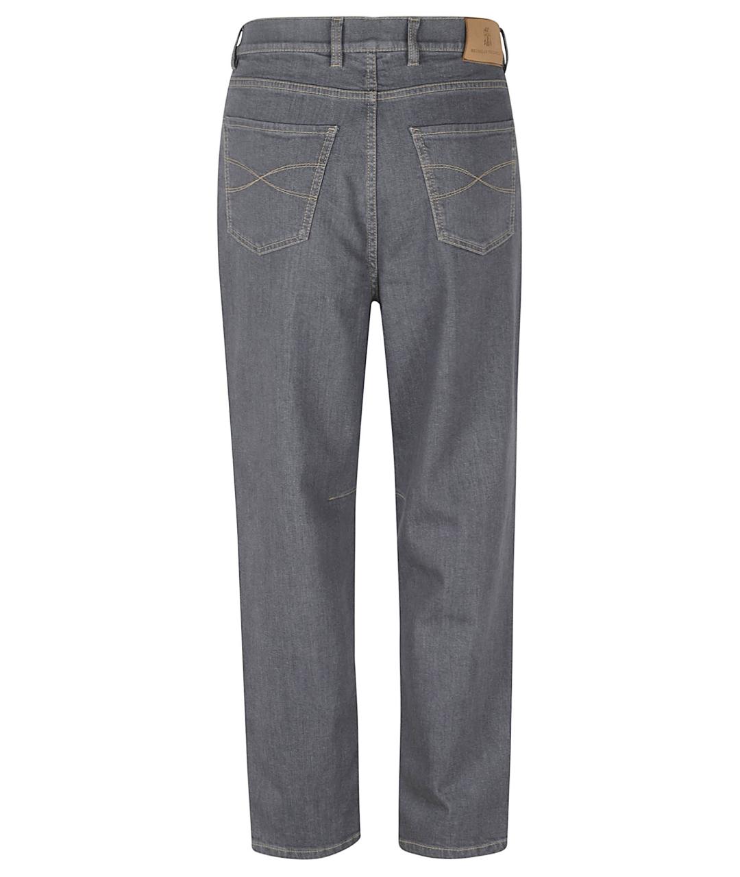 BRUNELLO CUCINELLI Серые хлопковые джинсы скинни, фото 3