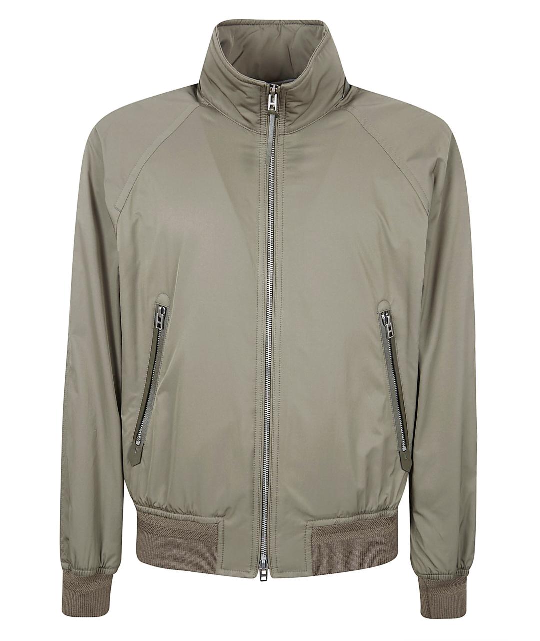 TOM FORD Зеленая полиэстеровая куртка, фото 1