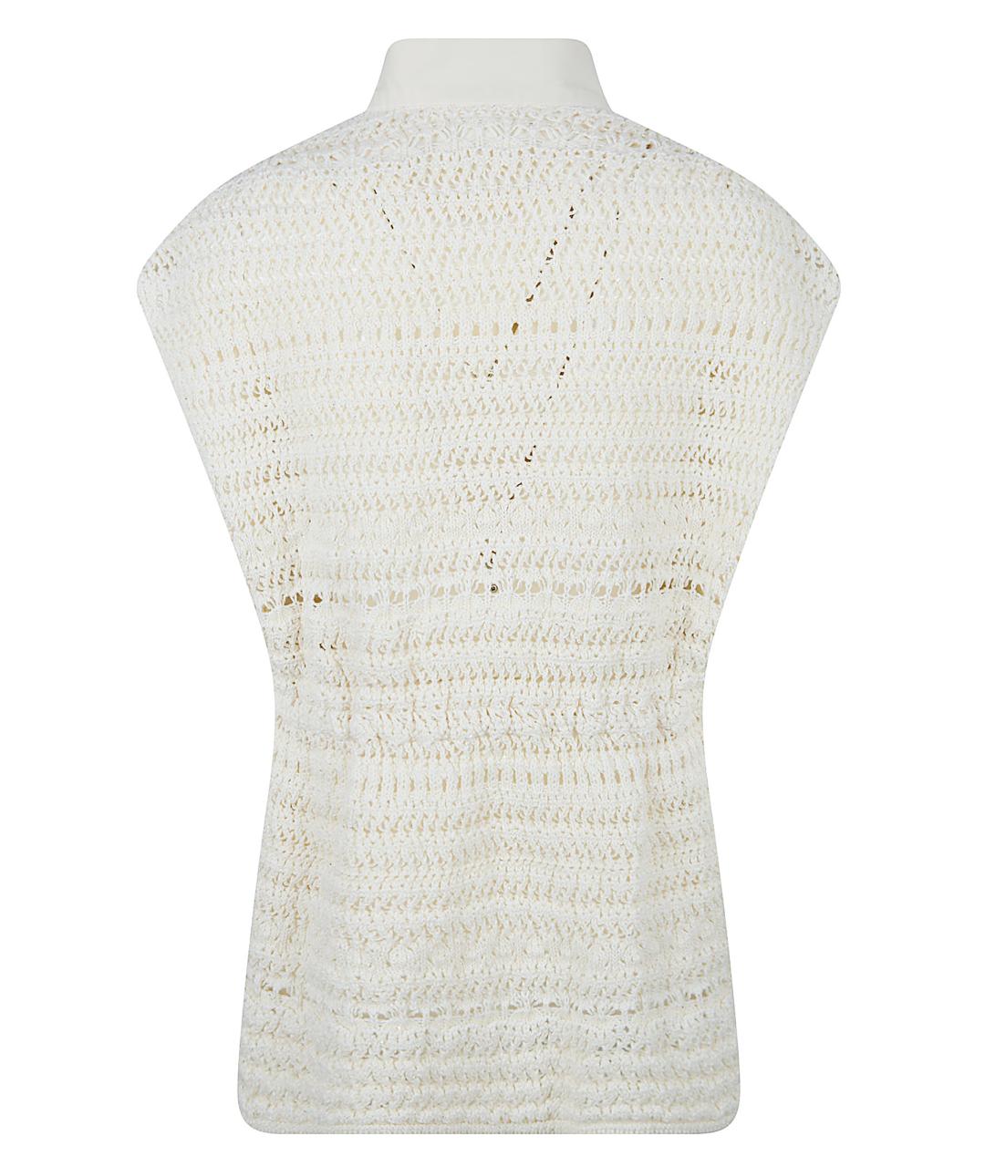 FABIANA FILIPPI Белый хлопковый жилет, фото 2