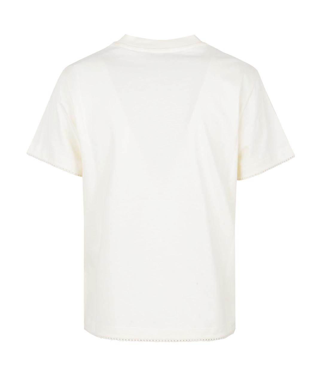 MONCLER Белая хлопковая футболка, фото 3