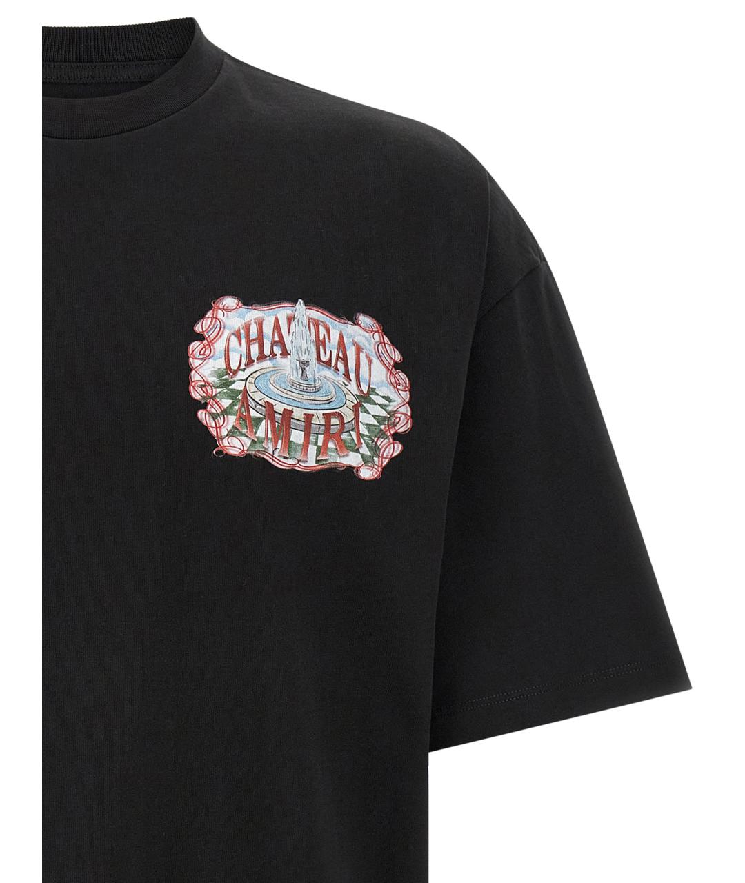 AMIRI Черная хлопковая футболка, фото 3