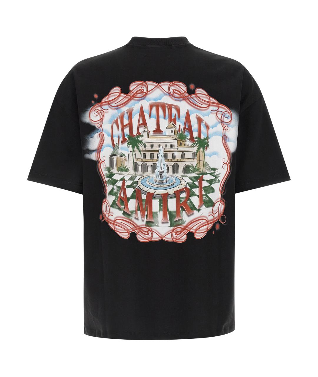 AMIRI Черная хлопковая футболка, фото 2