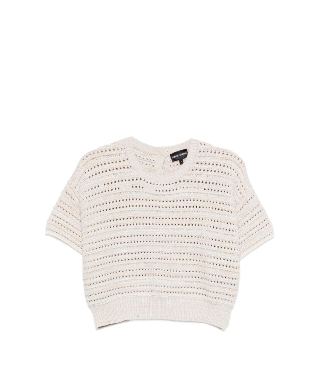 EMPORIO ARMANI Бежевый полиамидовый джемпер / свитер, фото 1