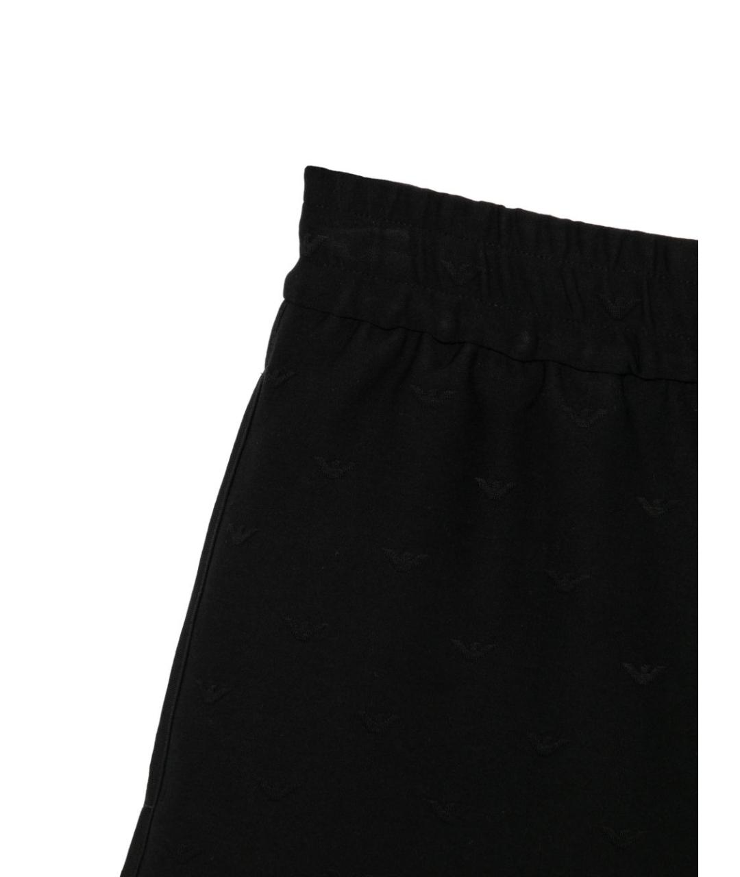 EMPORIO ARMANI Черные хлопковые шорты, фото 3