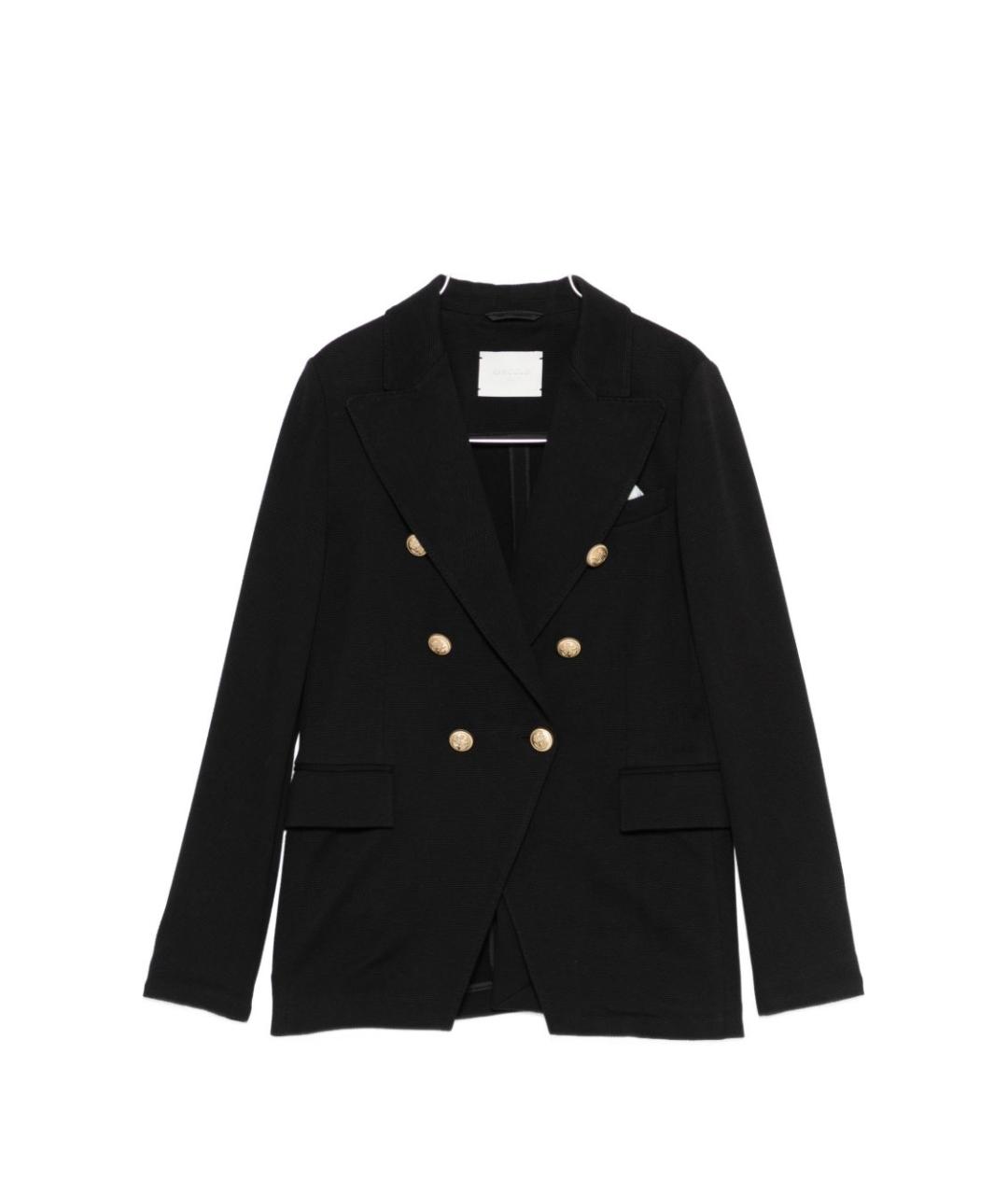 CIRCOLO 1901 Черный хлопковый жакет/пиджак, фото 1