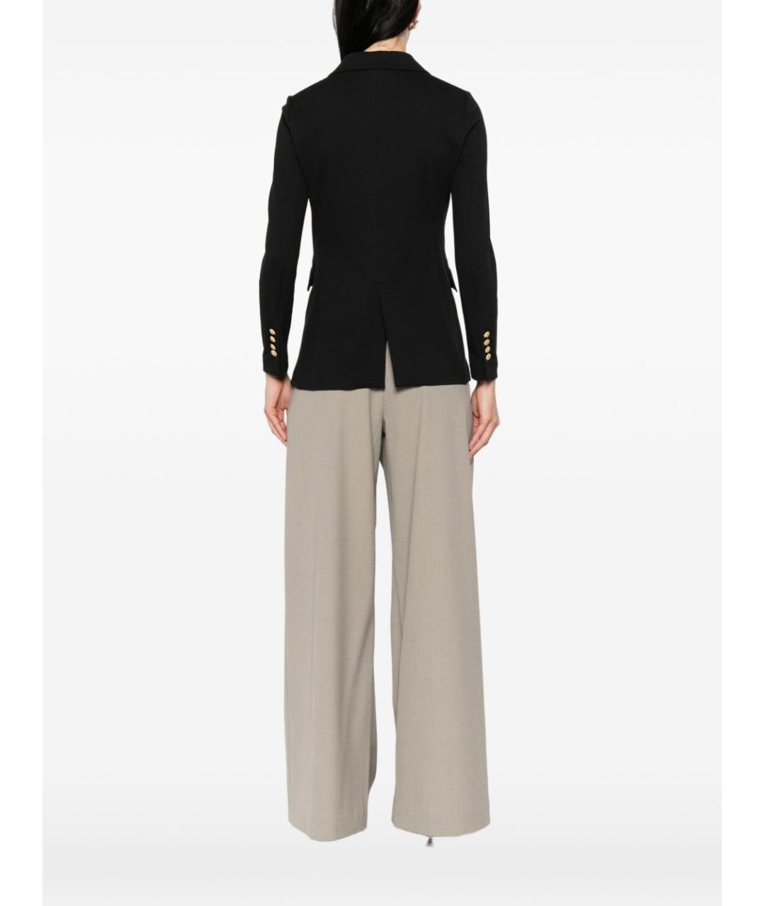 CIRCOLO 1901 Черный хлопковый жакет/пиджак, фото 3