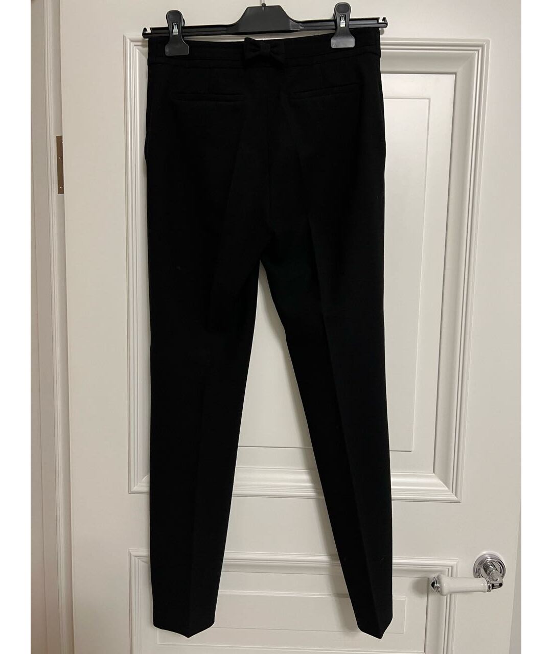 RED VALENTINO Черные вискозные прямые брюки, фото 2