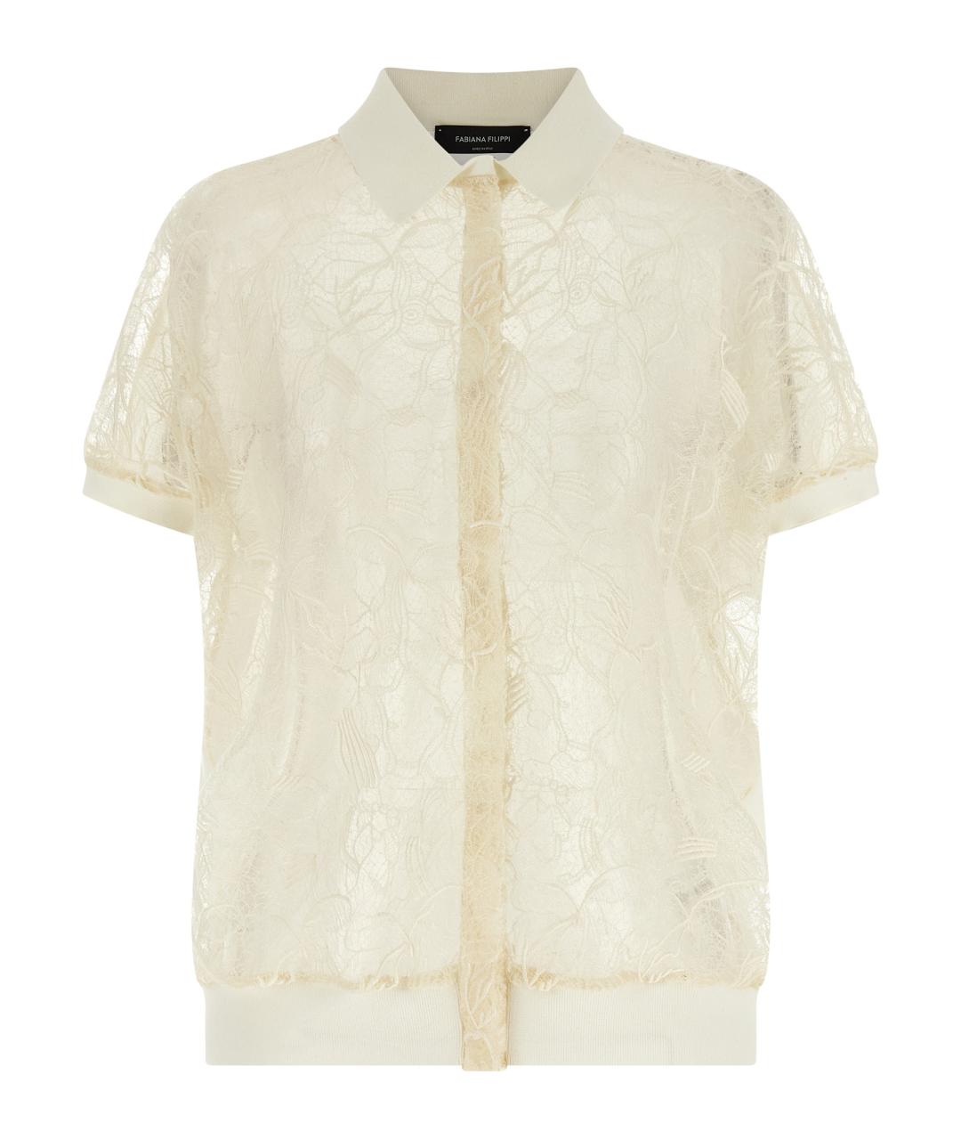 FABIANA FILIPPI Бежевый шелковый кардиган, фото 1