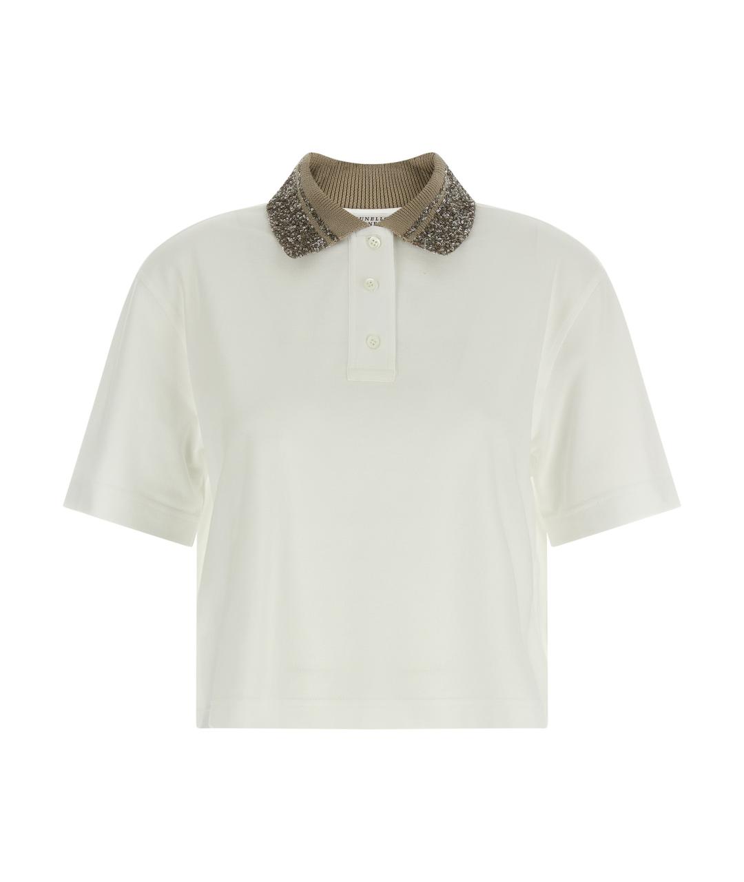 BRUNELLO CUCINELLI Белая хлопковая футболка, фото 1