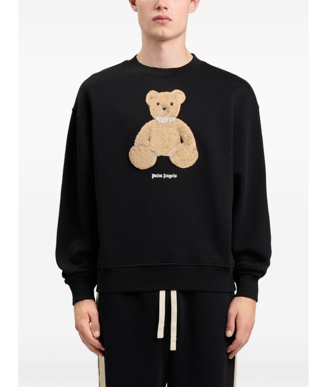 PALM ANGELS Черный хлопковый джемпер / свитер, фото 4