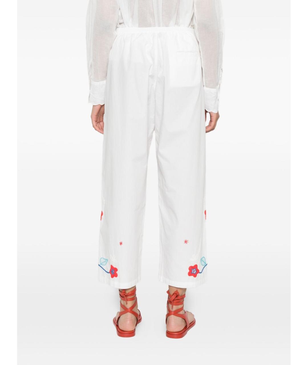 FORTE FORTE Белые хлопковые прямые брюки, фото 5
