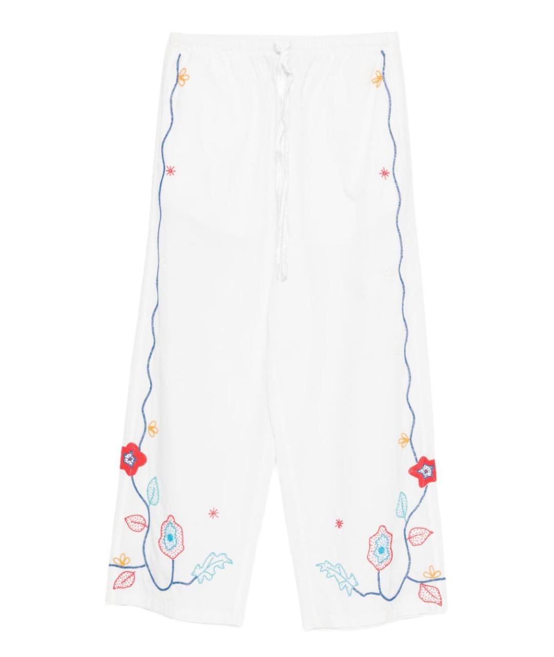 FORTE FORTE Белые хлопковые прямые брюки, фото 1