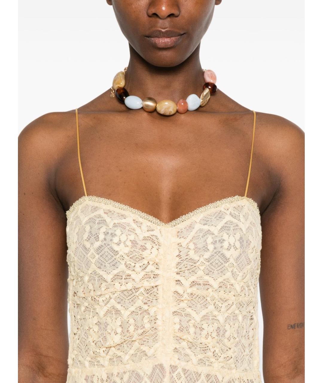 FORTE FORTE Бежевое хлопковое повседневное платье, фото 2