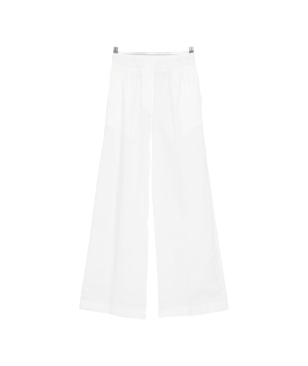 FORTE FORTE Белые хлопковые прямые брюки, фото 5