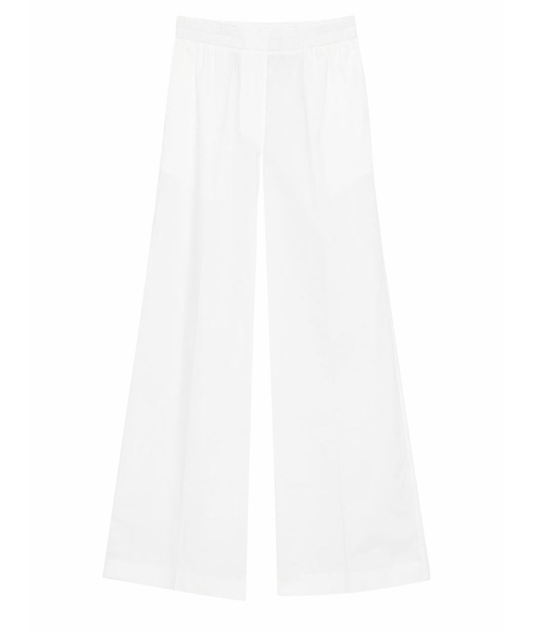 FORTE FORTE Белые хлопковые прямые брюки, фото 1