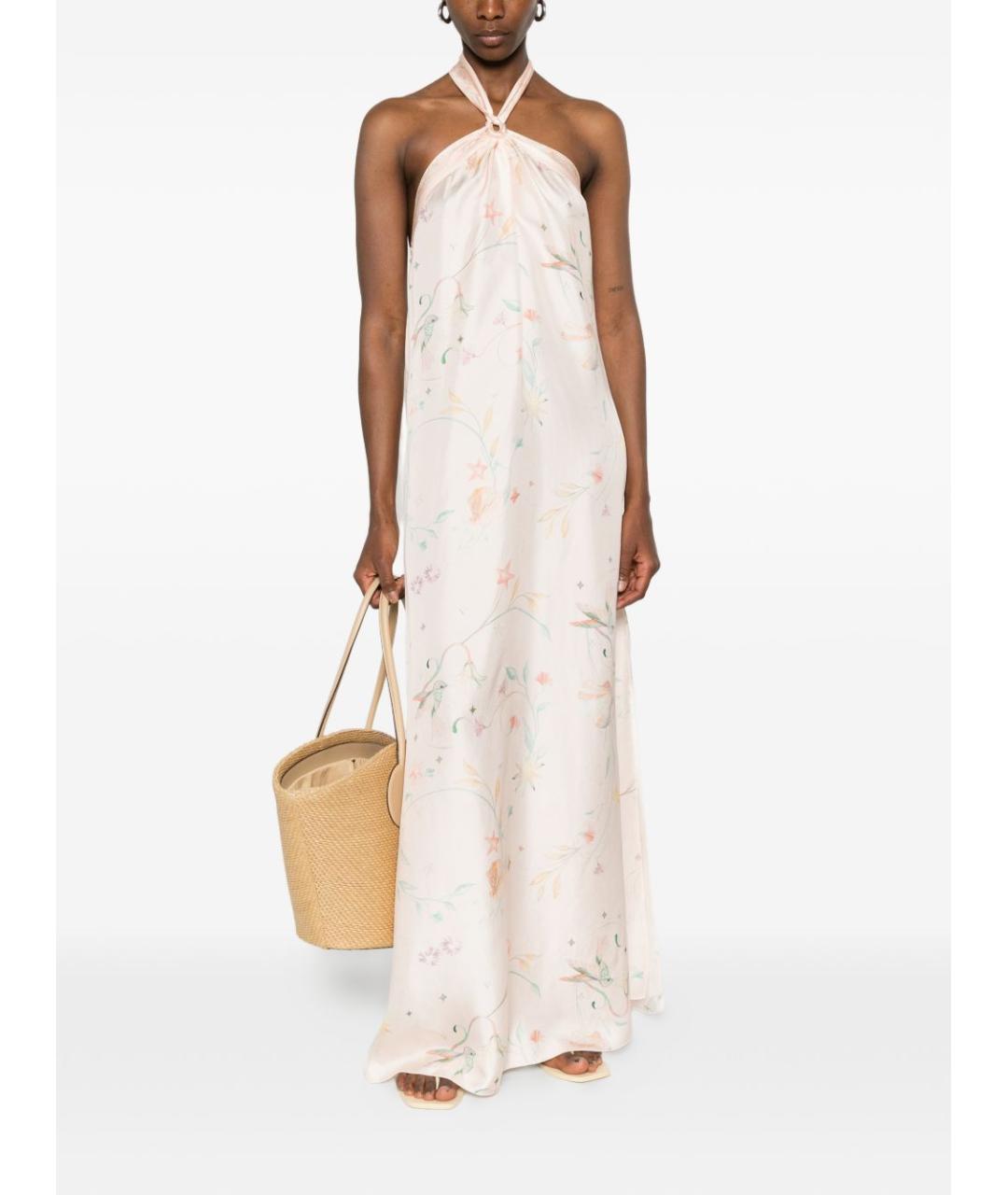 FORTE FORTE Розовое шелковое повседневное платье, фото 5