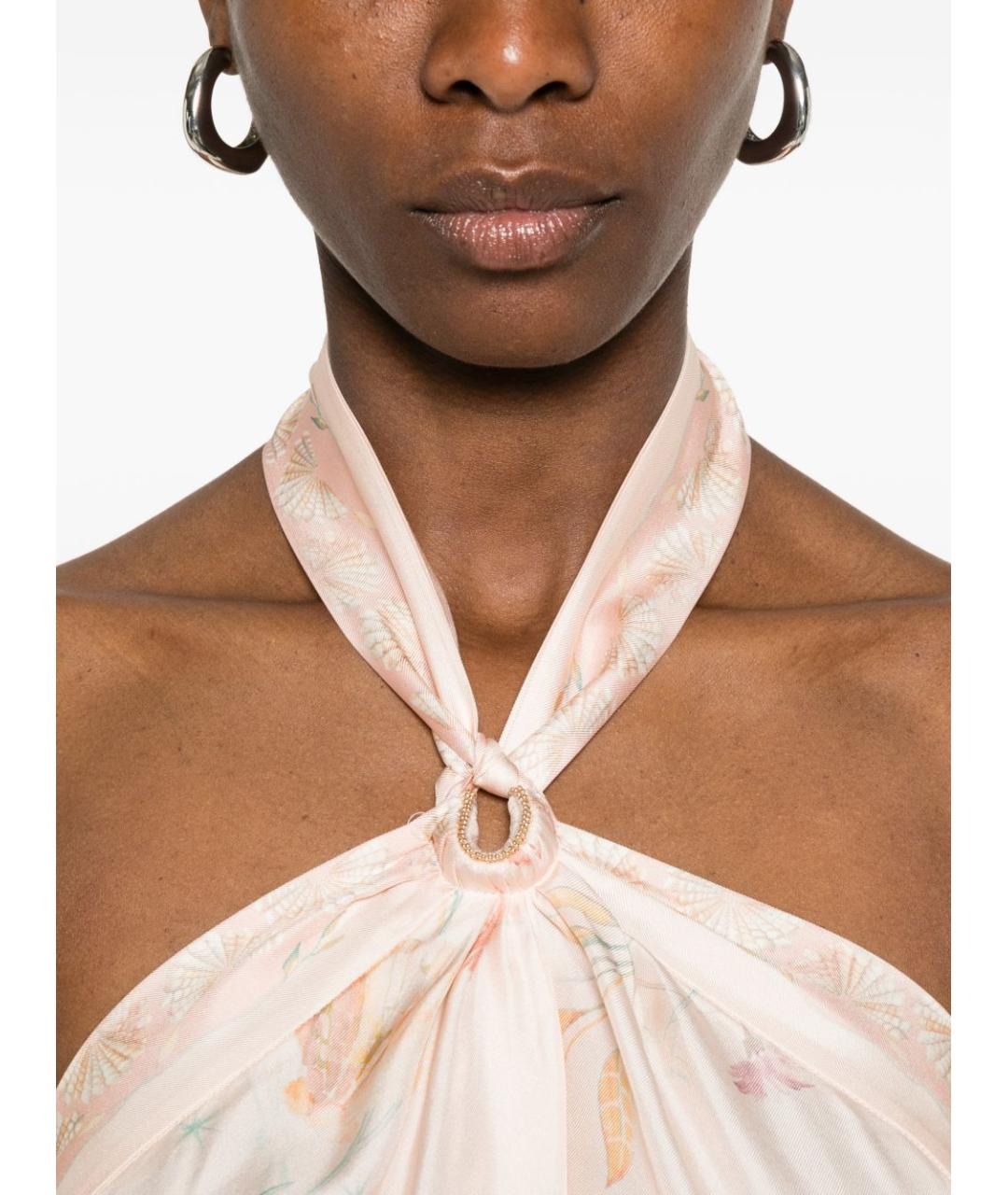 FORTE FORTE Розовое шелковое повседневное платье, фото 4