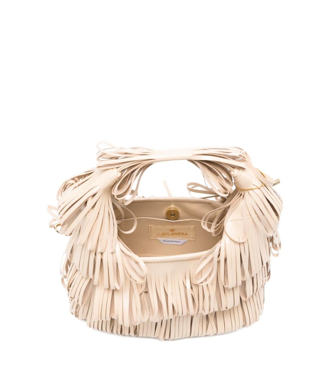 LA MILANESA Бежевая сумка с короткими ручками, фото 3
