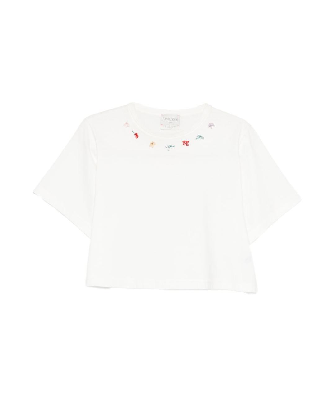 FORTE FORTE Белая хлопковая футболка, фото 1