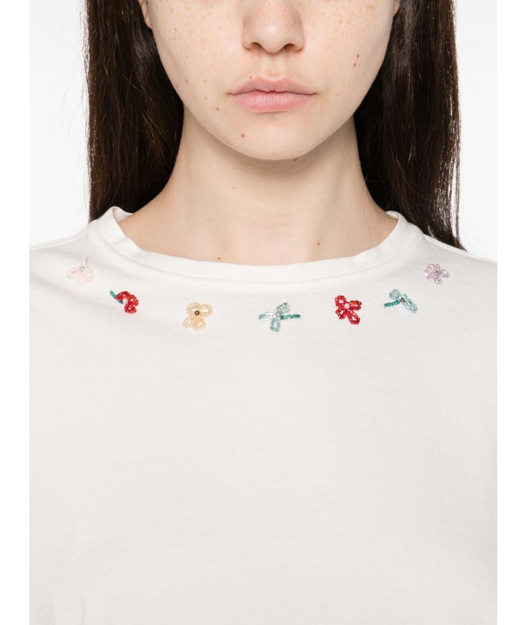 FORTE FORTE Белая хлопковая футболка, фото 3